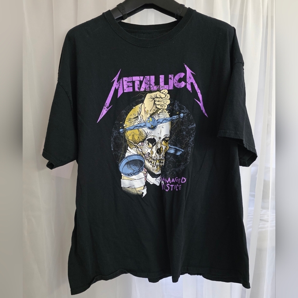 Rue21 Tops - Metallica Oversized Black T-Shirt with Purple Graphic